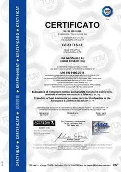 GF-ELTI Heat Treatment Service certified for Aerospace and Defence
